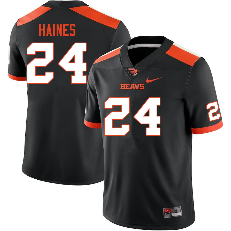 Men #24 Gavin Haines Oregon State Beavers College Football Jerseys Sale-Black - Click Image to Close